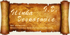 Ilinka Despotović vizit kartica